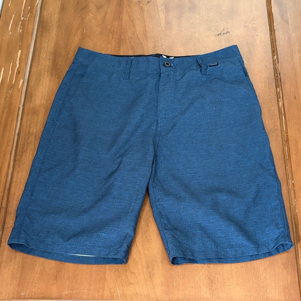 Hurley Men's Deep Blue Flat Front Shorts Suze 29